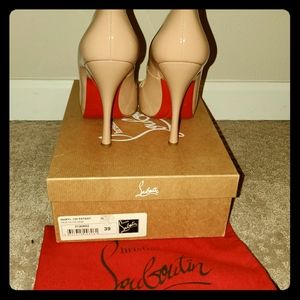 Authentic Nude Louboutin Peep Toe Pumps